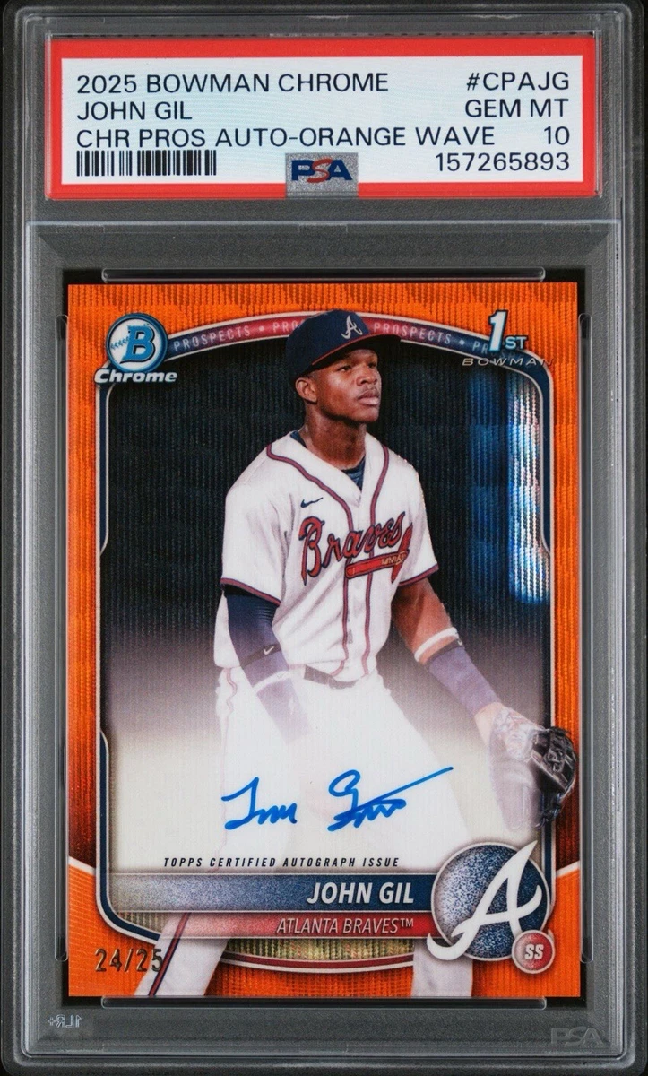 Bowman Baseball Atlanta Braves Sports Autographed Trading Cards