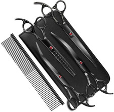 Set profesional de tijeras titanio 6 en 1 para peluquer a de mascotas, Nuevo