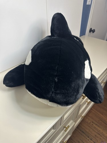 Sea World Killer Whale Orca Nero, Bianco, Grigio Peluche Peluche 36" Jumbo - Foto 6 di 10