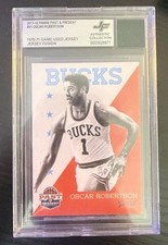 1970-71 game used jersey 2011-12 Past & Present - Oscar Robertson #91