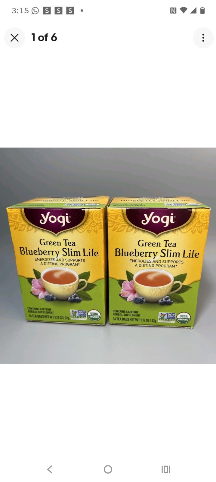 1.12oz Blueberry Slim Life 16 Bags ~ Lot Of 2