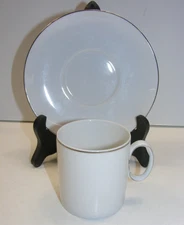 Germany Thomas Platinum Band Porcelain Flat Cup & Saucer Set J-3