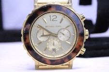 Michael Kors Lille Chronograph Tortoise Acetate Gold tone Ladies WatchMk5790 