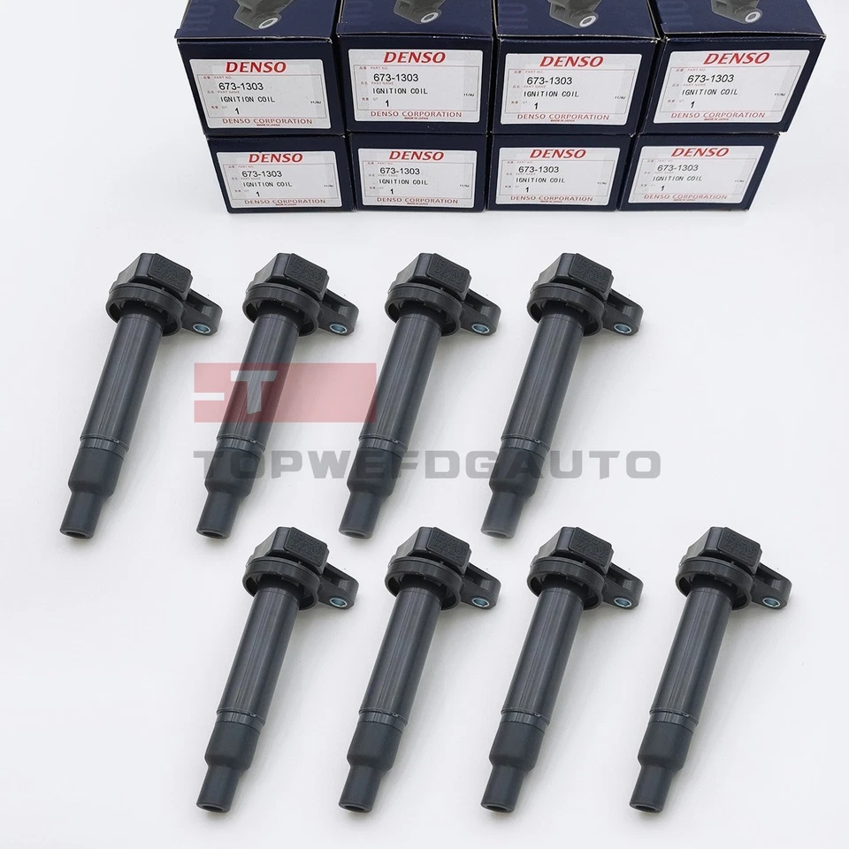 8x Denso Ignition Coils 90919-02230 Toyota Tundra Sequoia 4.7L V8 UF230 673-1303 Foto 3 de 4