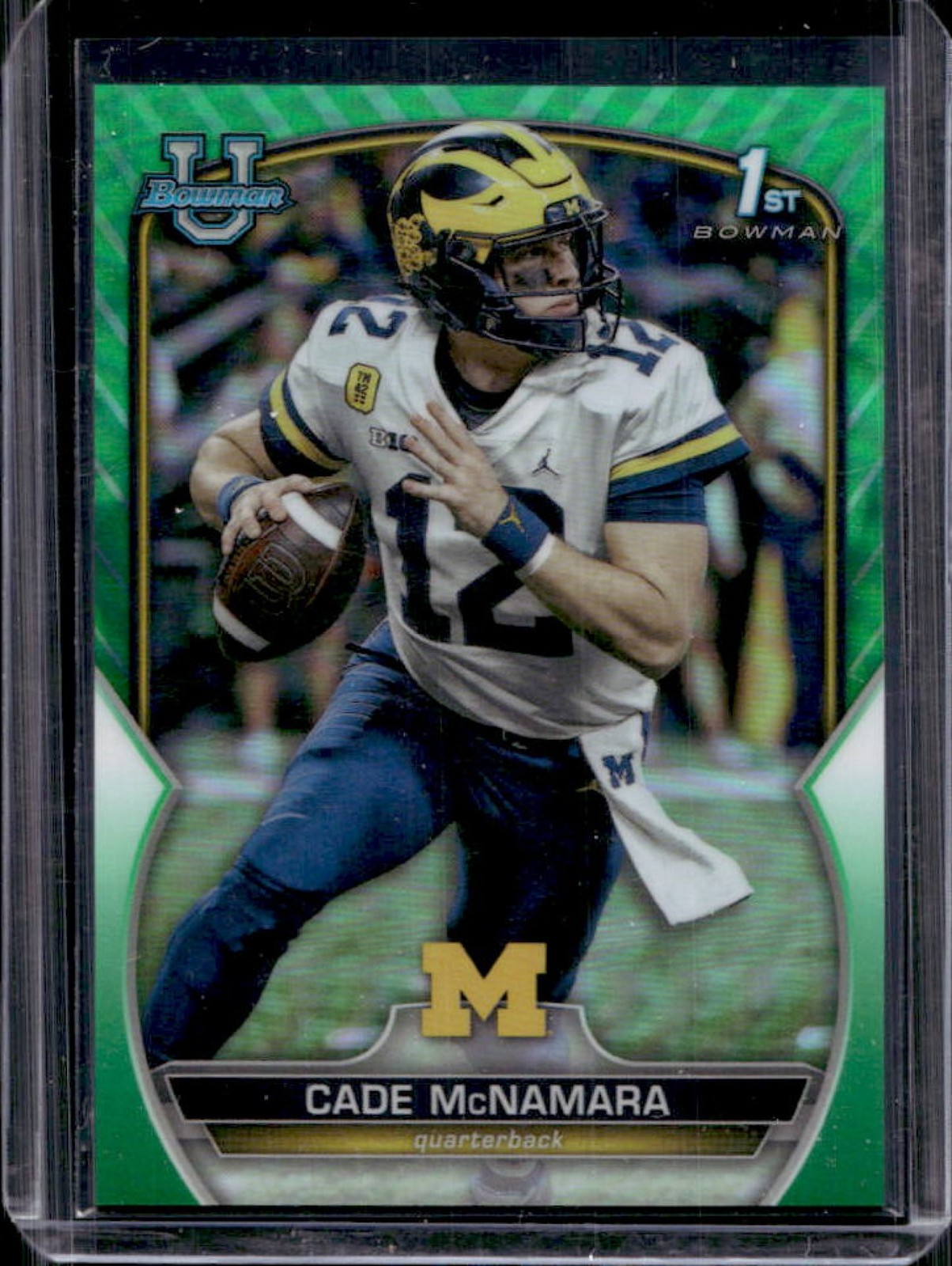 2022 Bowman U Chrome Cade McNamara Green Refractor #24/99 Wolverines