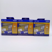 Lot of 3 New Genuine Brother DK-1202 White Paper Shipping Labels, 900 Total