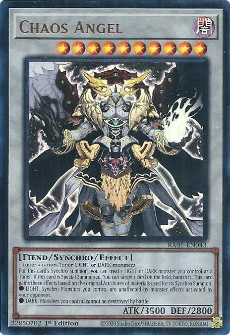 Chaos Angel (Ultra Rare) 1st Edition Ultra Rare Rarity Collection 5 RA05-EN043 N