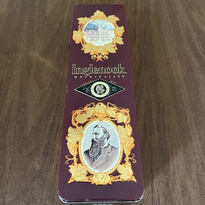 Vintage UK Inglenook Vineyard Winery Cabernet Sauvignon Rutherford Ca, Empty Tin