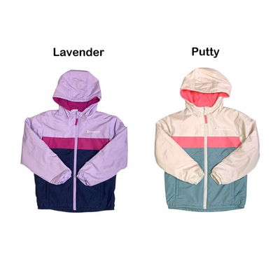 #ad #ad Champion Girl#x27;s Windbreaker Jacket Full Zip Micro Fleece Lined Hooded $16.99