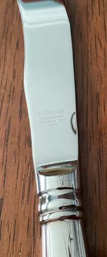 COLONIAL TIPT Gorham Stainless Dinner Knife Design Studio Japan Flatware VGC - Picture 2 of 4