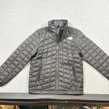 The North Face Andes Jacket Boys Sz M 10/12 Black Thermoball Down Puffer Coat