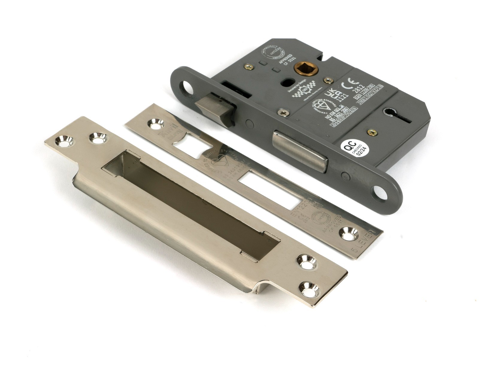 From The Anvil 51368 Polished Nickel 3"" 5 Lever BS Sash Lock KA