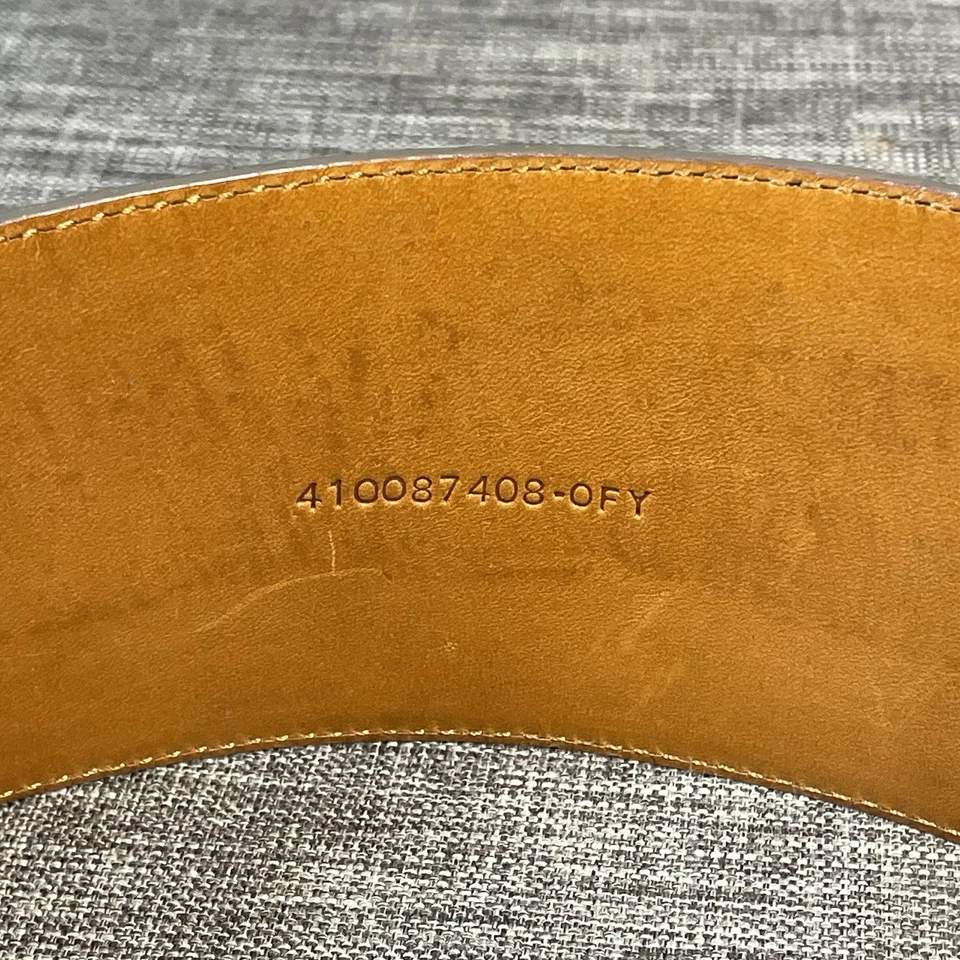 RALPH LAUREN PURPLE LABEL PYTHON SILVER BRONZE BELT  SIZE S - image 4 of 4