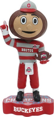 Brutus Buckeye Ohio State Buckeyes 2024 CFP National Champions Mini Bobblehead