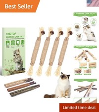 10-Pack Natural Silvervine Chew Sticks for Cats - Dental Care  Stress Relief