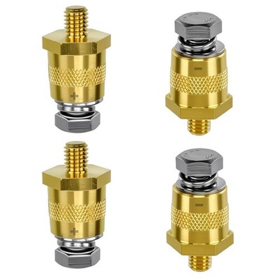M8 Thread Male Battery Terminal Connectors Charging Post Adapters 4 PCS