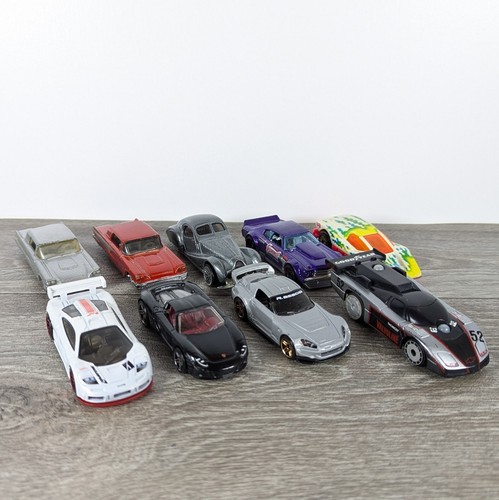 9 X Hot Wheels Cars - S2000, McLaren F1, Porsche, Corvette Lightspeeder & More