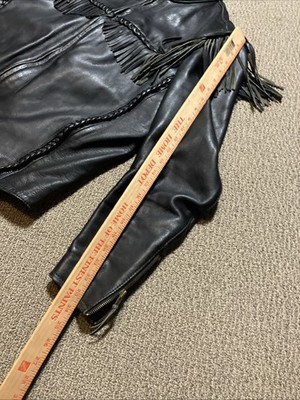 VTG 90s Harley Davidson Willie G Fringe Leather Western Braided
