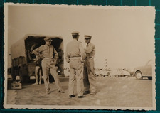 WWII Soldiers Truck And Car Photo 1945 C.  F 011 