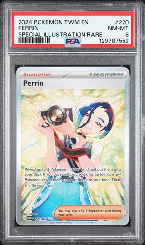 2024 POKEMON TWM EN-TWILIGHT MASQUERADE SPECIAL ILLUSTRATION RARE PERRIN PSA 8