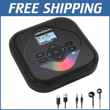 Small Bluetooth CD Player with Stereo Speakers - Rechargeable Easy-to-Use
