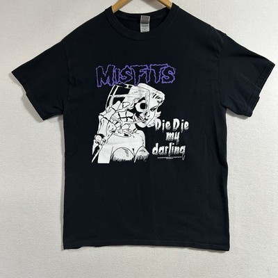 Misfits Die Die My Darling Black T-Shirt Medium Y2K Heavyweight Gildan Band 2015