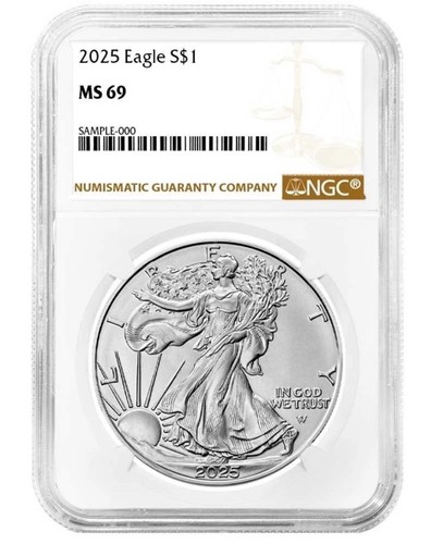 2025 1 $ American Silver Eagle MS69 NGC