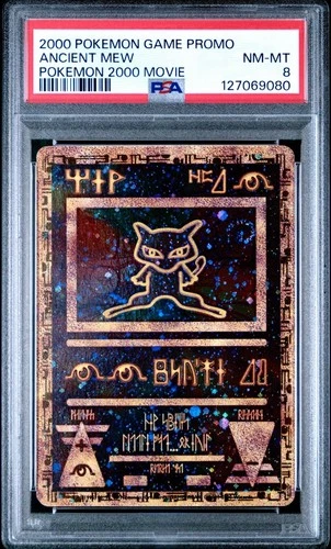 New Cert Swirl Pokémon 2000 Movie TCG Ancient Mew 2000 PSA 8