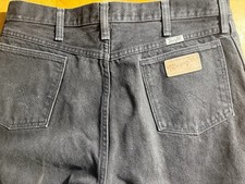 Vintage Wrangler Black Jeans Men’s 34x36 Made in USA Straight Leg Denim