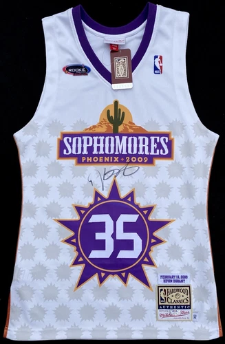 KEVIN DURANT #35 SIGNED 2009 SOPHOMORE AUTHENTIC BASKETBALL JERSEY PSA/DNA OKC