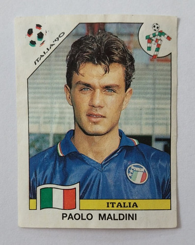 Paolo Maldini #46 1990 Panini FIFA World Cup Italia card