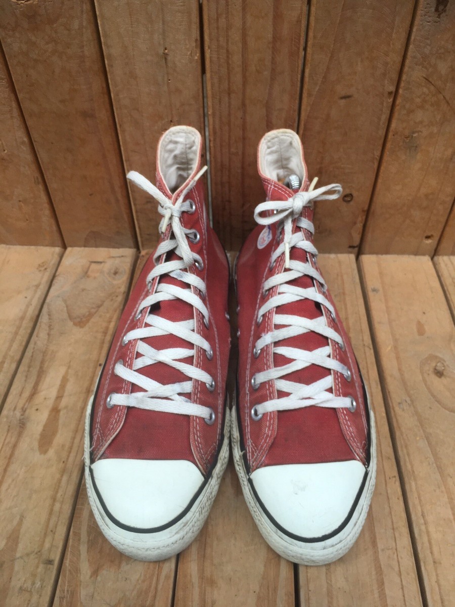 Vintage Rare Chuck Taylor All Star Converse Maroon Made In USA sz USA 10 UK 9 Vintage Rare Chuck Taylor All Star Converse Maroon Made In USA sz USA 10 UK 9