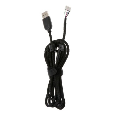 Mouse Replacement Parts Durable Black Nylon Braided Line USB Cable Fit for G502
