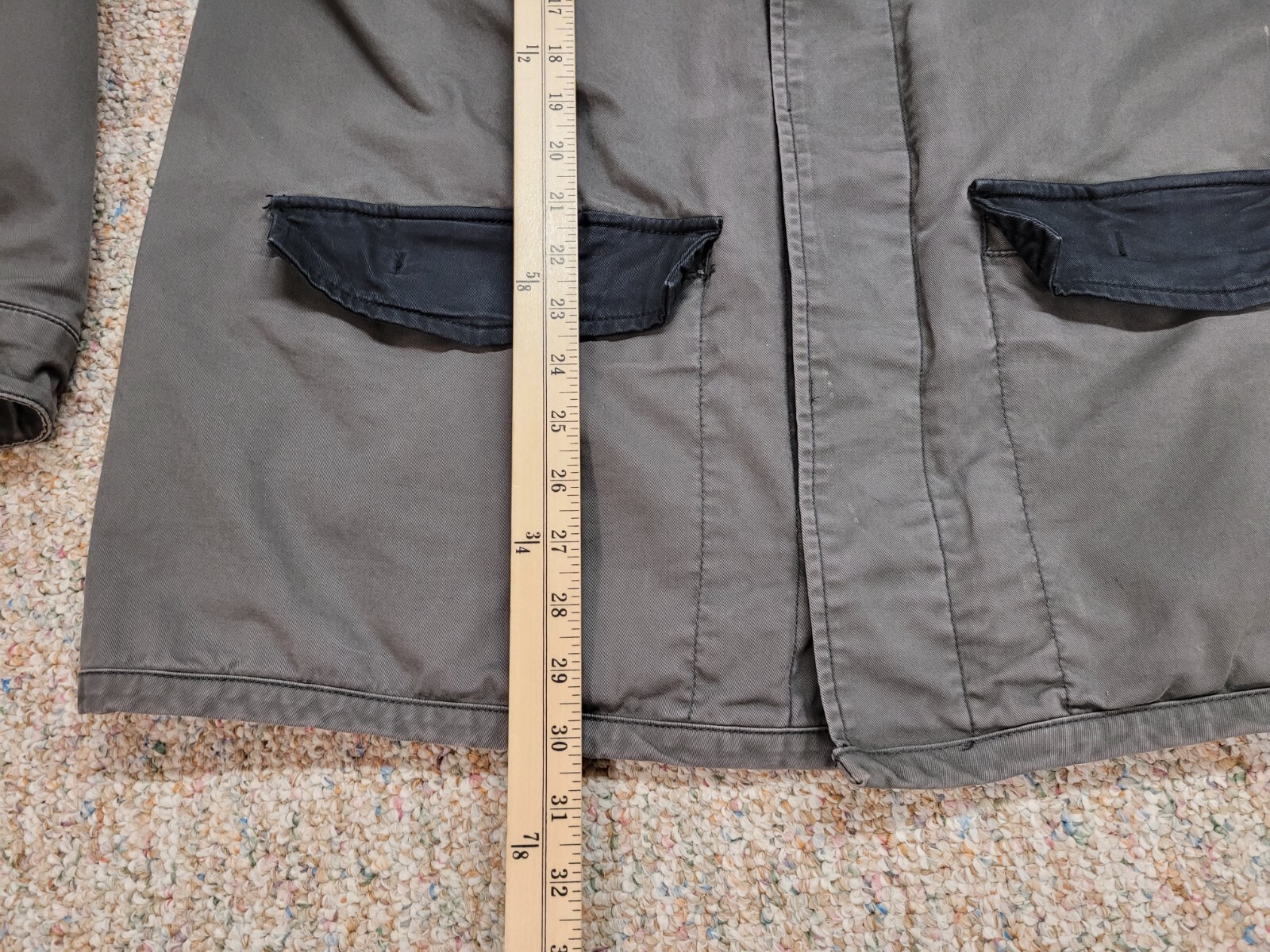 Gap Jacket Mens Large Grey Snap Button Chore Pock… - image 9