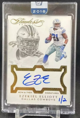 PANINI HONORS EZEKIEL ELLIOTT 2016 FLAWLESS ROOKIE BUYBACK AUTO #ERD 1/2 ZEK