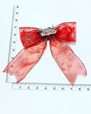 Handmade Hair Bows - Holiday - Christmas - Twas The Night Before - Barrette 1