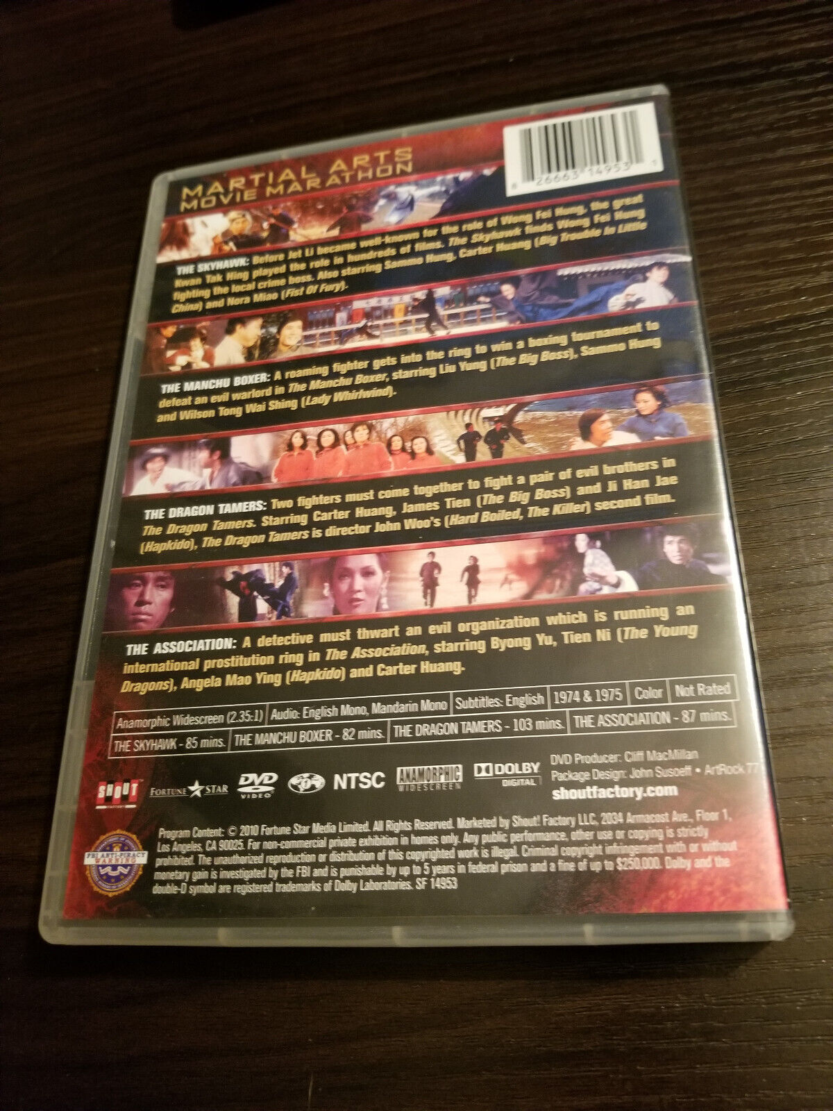 100 MARTIAL ARTS MOVIE MARATHON (2014, 4-Films, 2-DVD Set) SHOUT