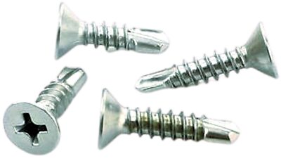 Phillips Flat Head #8x 5/8'' Self Drilling Sheet Metal Tek Screws Zinc, #2pt