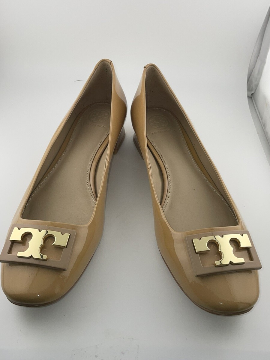 Tory Burch Beige Patent Leather Gigi Ballet Flats Size 8.5M | eBay