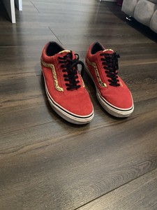 vans old skool red snake