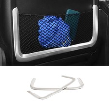 Seat Back Net Bag Frame Cover Trim For Benz GLB W247 2020-2024 Silver Aluminum