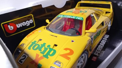 Bburago Burago 1:18 Ferrari F40 totip jolly club Yellow Near Mint in Box - Picture 5 of 7