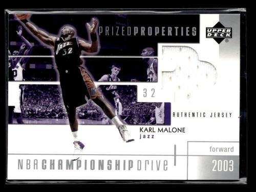 2002-03 Upper Deck Championship Drive Karl Malone Game Used Jersey FX953