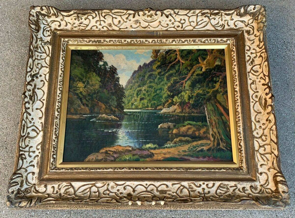 RARE JAPANESE NAKAZAWA HIROMITSU (b1874-1964) ORIG. OIL RARE JAPANESE NAKAZAWA HIROMITSU (b1874-1964) ORIG. OIL