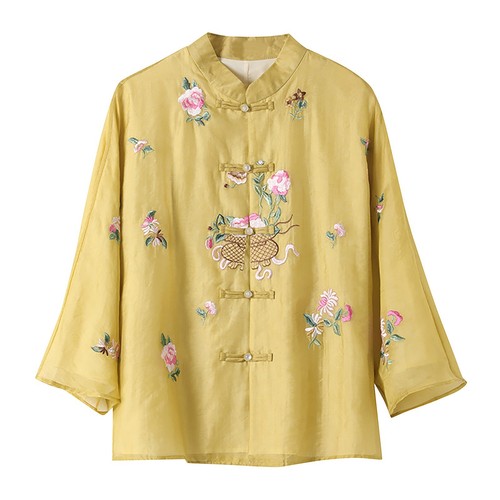 Women's Retro Chinese Embroidery Hanfu Tang Dress Top Ancient Chinese Tea Dress - Picture 6 of 31