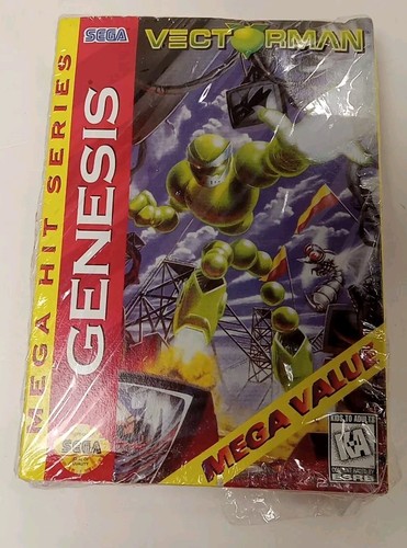 Vectorman 1 Mega Hit Series (Sega Genesis, 1995) BRANDNEU SEALED - Kartonschaden