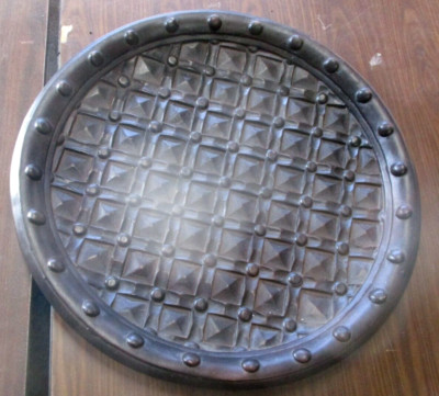 Vintage 25'' Wide Pottery .. Thing ''Rustica, Dania, Florida'' Charger Bowl Shield