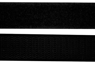 Klettband schwarz 20 -100 mm breit je 1m  Haken- und Flauschband