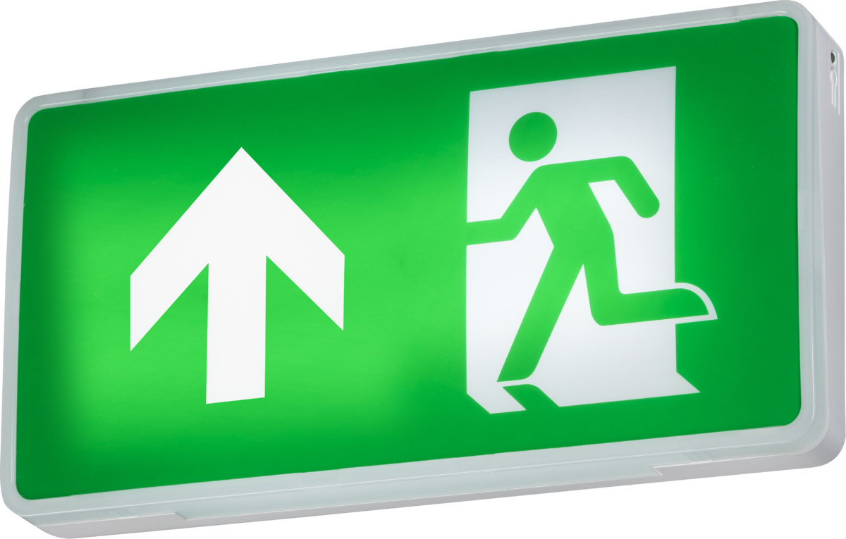 230V IP20 4W LED Emergency Exit Sign - Self-Test