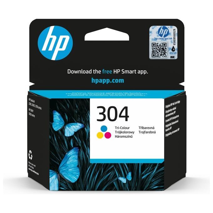 HP 304 Tricromia N9K05AE Cartuccia Originale per Stampanti Getto di Inchiostro S
